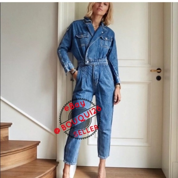 WANTED: Zara denim 80s Arizona blue jumpsuit - Picture 4 of 4